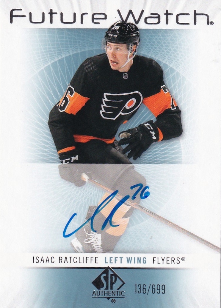 Hokejová karta Isaac Ratcliffe UD SP Authentic 2022-23 Future Watch Auto /699 č. RFWA-IR