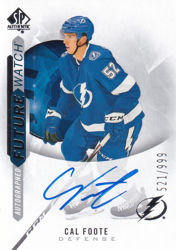 Hokejová karta Cal Foote UD SP Authentic 2020-21 Future Watch Auto /999 č. 201