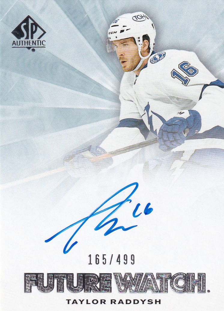 Hokejová karta Taylor Raddysh UD SP Authentic 2021-22 Future Watch Auto /499 č. RFWA-TR