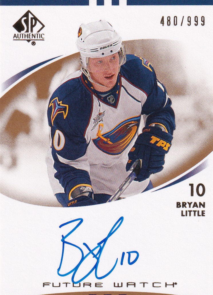 Hokejová karta Bryan Little UD SP Authentic 2007-08 Future Watch Auto /999 č. 195
