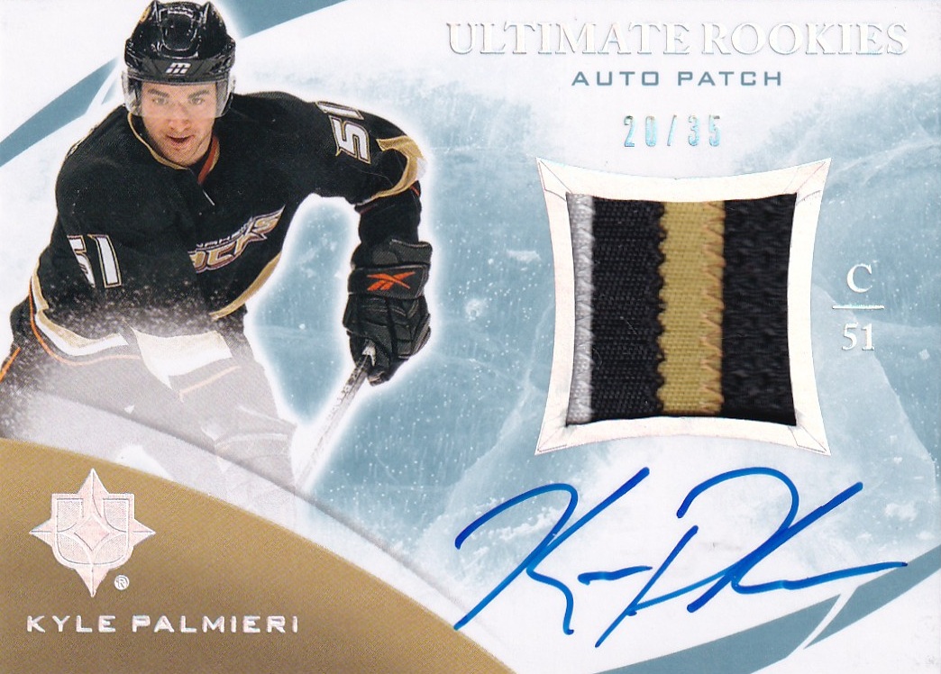 Hokejová karta Kyle Palmieri Upper Deck Ultimate 2010-11 Ultimate Rookies Auto Patch /35 č. 102