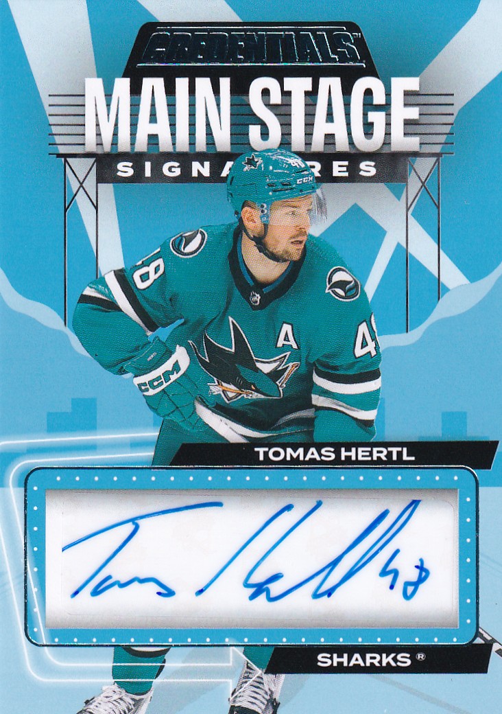 Hokejová karta Tomáš Hertl Upper Deck Credentials 2023-24 Main Stage Signatures č. MS-TH