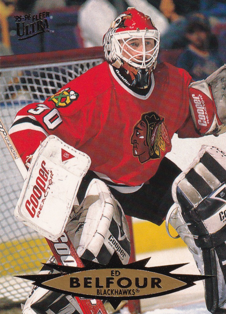 Hokejová karta Ed Belfour Fleer Ultra 1995-96 řadová č. 30