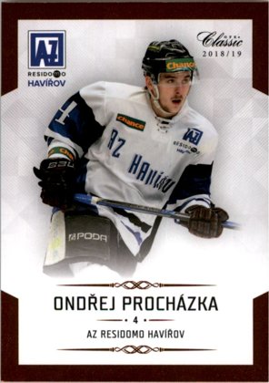 Hokejová karta Ondřej Procházka OFS Chance Liga 2018-19 řadová karta č. 147