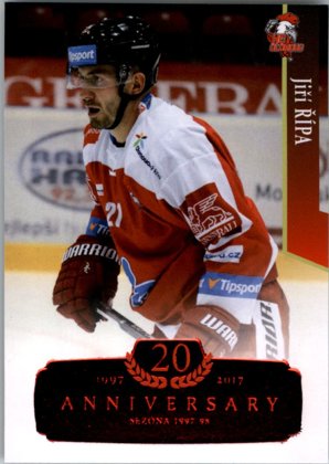 Hokejová karta Jiří Řípa OFS 17/18 Serie 2 - RETRO RED 