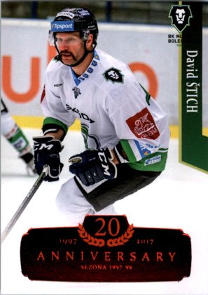 Hokejová karta David Štich OFS 17/18 Serie 2 - RETRO RED 
