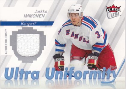 Hokejová karta Jarkko Immonen Fleer Ultra 2007-08 Ultra Uniformity č. U-JI