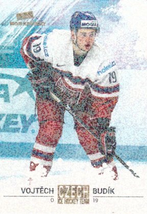 Hokejová kartaVojtěch Budík Czech Ice Hocky Team 2018 Gold Rainbow Parallel