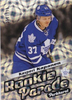 Hokejová karta Kasperi Kapanen Parkhurst 2016-17 ROOKIE PARADE