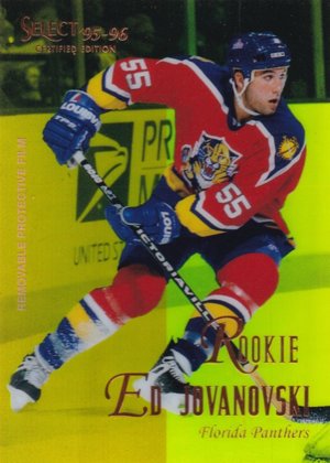 hokejová karta Ed Jovanovski Select Certified 95/96 Rookie Gold