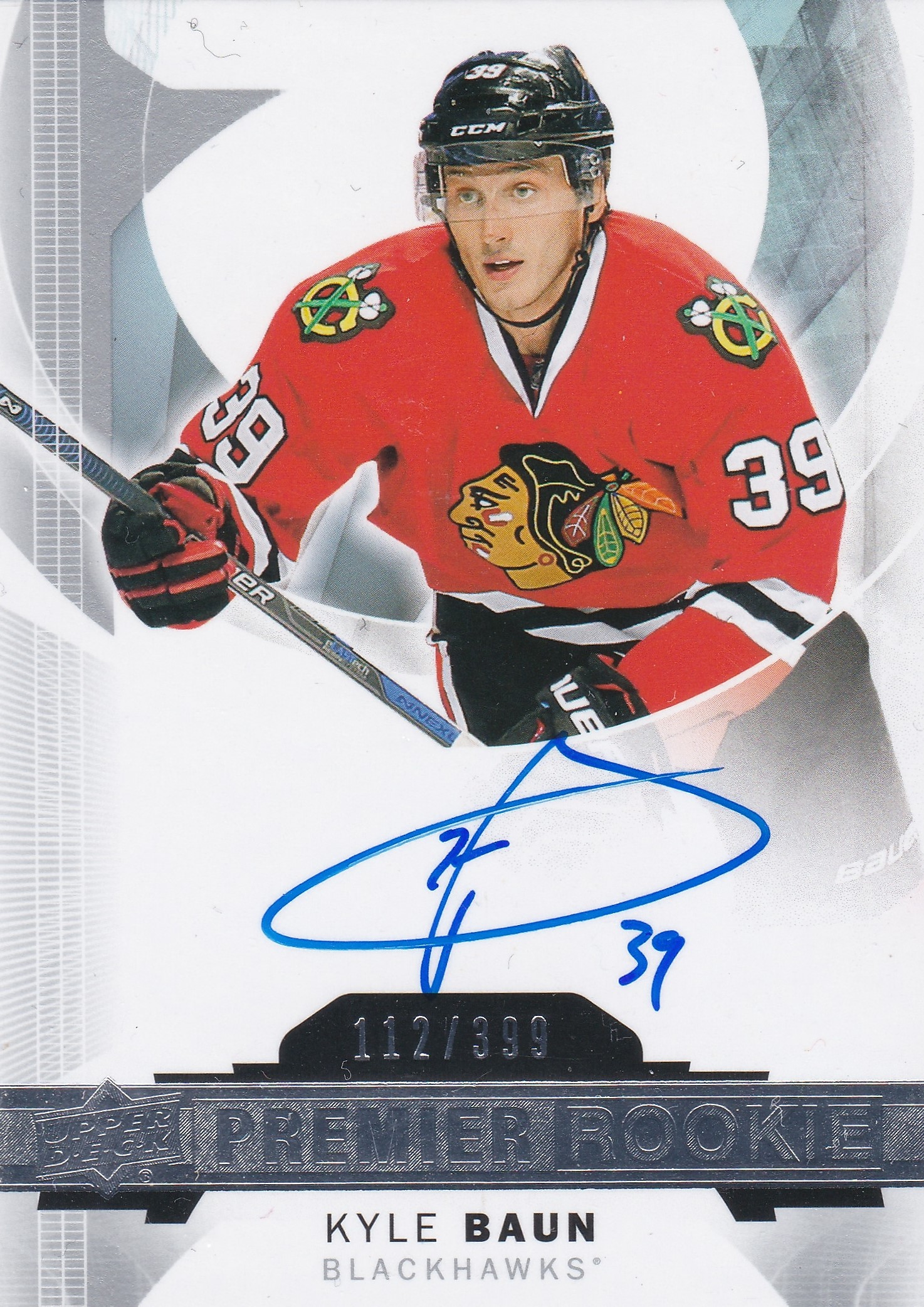 Hokejová karta Kyle Baun Upper Deck 2015-16 Premier Rookie č. 69  /399