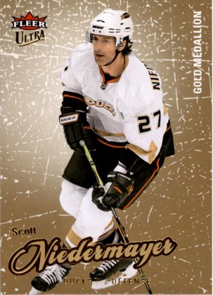 hokejová karta Scott Niedermayer Ultra Fleer 2008-09 Gold Medallion č. 108