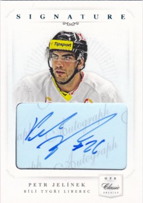 Hokejová karta Petr Jelínek OFS 14-15 S.I. Authentic Signature Level 1 