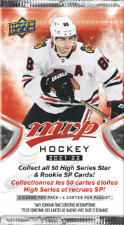 Balíček hokejových karet UD MVP 2021-22 Retail