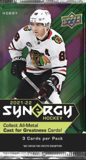 Balíček hokejových karet 2021-22 UD Synergy Hobby
