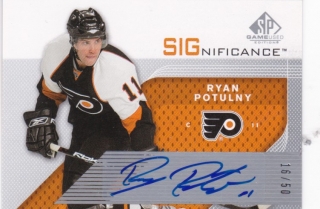Hokejová karta Ryan Potulny SP Game Used 2007-08 SIG Nificance /50 č. S-RP