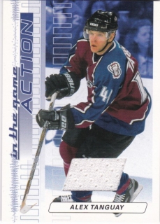 Hokejová karta Alex Tanguay ITG 2002-03 Game Jersey č. M-117