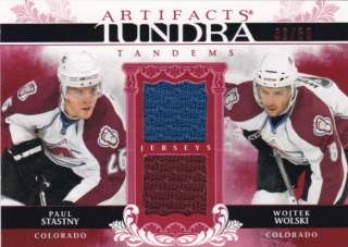 Hokejová karta Stastny / Wolski Artifacts 09-10 Tundra Tandems Jersey /50č.TT-PW