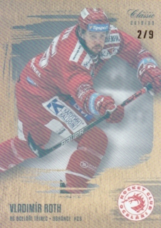 Hokejová karta Vladimír Roth OFS 2019-20 Série 1 Gold Rainbow /9