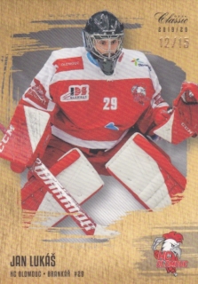 Hokejová karta Jan Lukáš OFS 2019-20 Série 1 Gold Sand /15