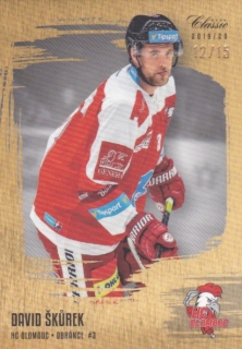 Hokejová karta David Škůrek OFS 2019-20 Série 1 Gold Sand /15