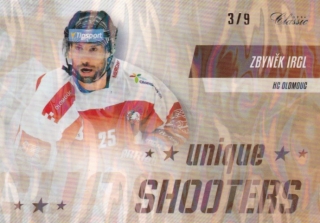 Hokejová karta Zbyněk Irgl OFS 2019-20 s1 UNIQUE SHOOTERS ICE WATER /9