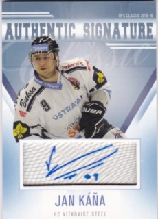 Hokejová karta Jan Káňa OFS 15/16 S.II. Authentic Signature