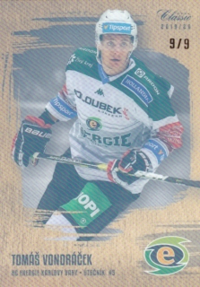 hokejová karta  Tomáš Vondráček OFS  2019-20  serie 1 GOLD RAINBOW /9