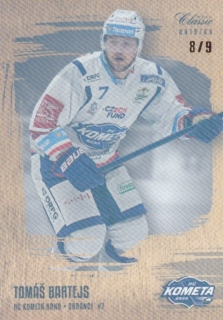 hokejová karta Tomáš Bartejs  OFS  2019-20  serie 1 GOLD RAINBOW /9