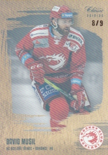 hokejová karta  David Musil OFS  2019-20  serie 1 GOLD RAINBOW /9