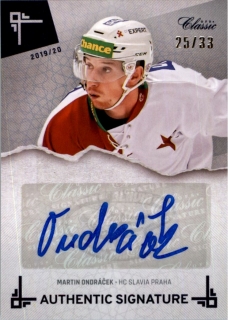 Hokejová karta Martin Ondráček OFS Classic 19-20 Authentic Signature /33 AS-MON