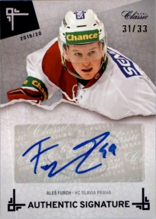 Hokejová karta Aleš Furch OFS Classic 19-20 Authentic Signature /33 AS-AFU