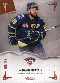 Hokejová karta David Merta OFS Classic 2019-20 Sand paralel /29 č. 285