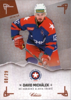 Hokejová karta David Michálek OFS Classic 2019-20 Sand paralel /29 č. 188
