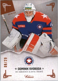 Hokejová karta Dominik Svoboda OFS Classic 2019-20 Sand paralel /29 č. 190