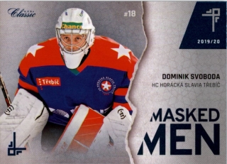 Hokejová karta Dominik Svoboda OFS Classic 2019-20 Masked Men #18 č.MM-DSV