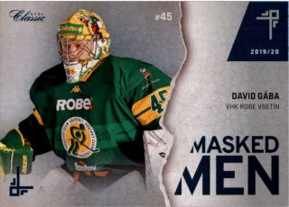 Hokejová karta David Gába OFS Classic 2019-20 Masked Men #45 č.MM-DGÁ