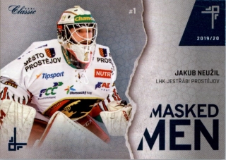 Hokejová karta Jakub Neužil OFS Classic 2019-20 Masked Men #1 č.MM-JNE