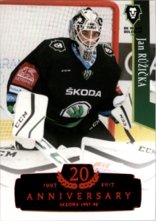 Hokejová karta Jan Růžička OFS 17/18 S.I. Retro Red