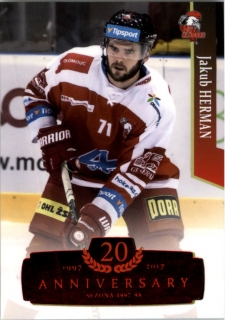 Hokejová karta Jakub Herman OFS 17/18 S.I. Retro Red