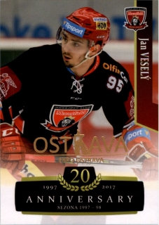 Hokejová karta Jan Veselý OFS 17-18 Série 2 Retro Ostrava Expo