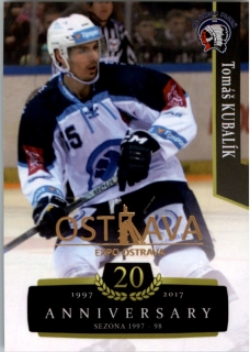 Hokejová karta Tomáš Kubalík OFS 17-18 Série 2 Retro Ostrava Expo