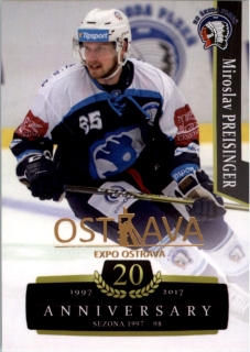 Hokejová karta Miroslav Preisinger OFS 17-18 Série 2 Retro Ostrava Expo