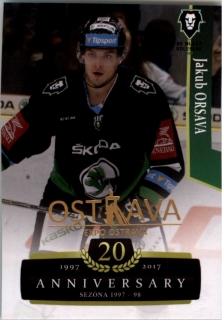 Hokejová karta Jakub Orsava OFS 17-18 Série 2 Retro Ostrava Expo