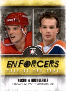 Hokejová karta Kocur / Buchberger ITG 13-14 Enforcers Tale of the Tape č. 47