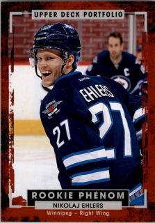 Hokejová karta Nikolaj Ehlers UD Portfolio 2015-16 Rookie Phenom č. 206