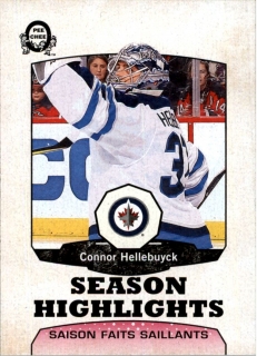 Hokejová karta Connor Hellebuyck OPC 2018-19 Season Highlights Retro č. 555