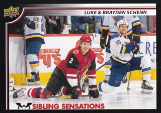 Hokejová karta Luke / Brayden Schenn UD Sibling Sensations 18-19 č. SS-7