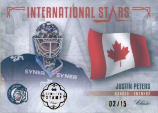 Hokejová karta Justin Peters OFS Série 2 2019-20 International Stars /15