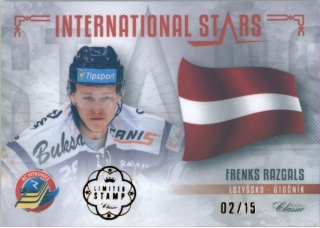 Hokejová karta Frenks Razgals OFS 2019-20 Série 2 International Stars /15